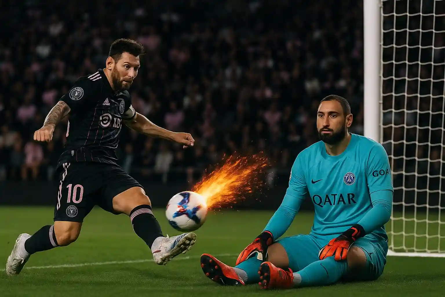 Miami phóng pháo, Donnarumma ngồi xem